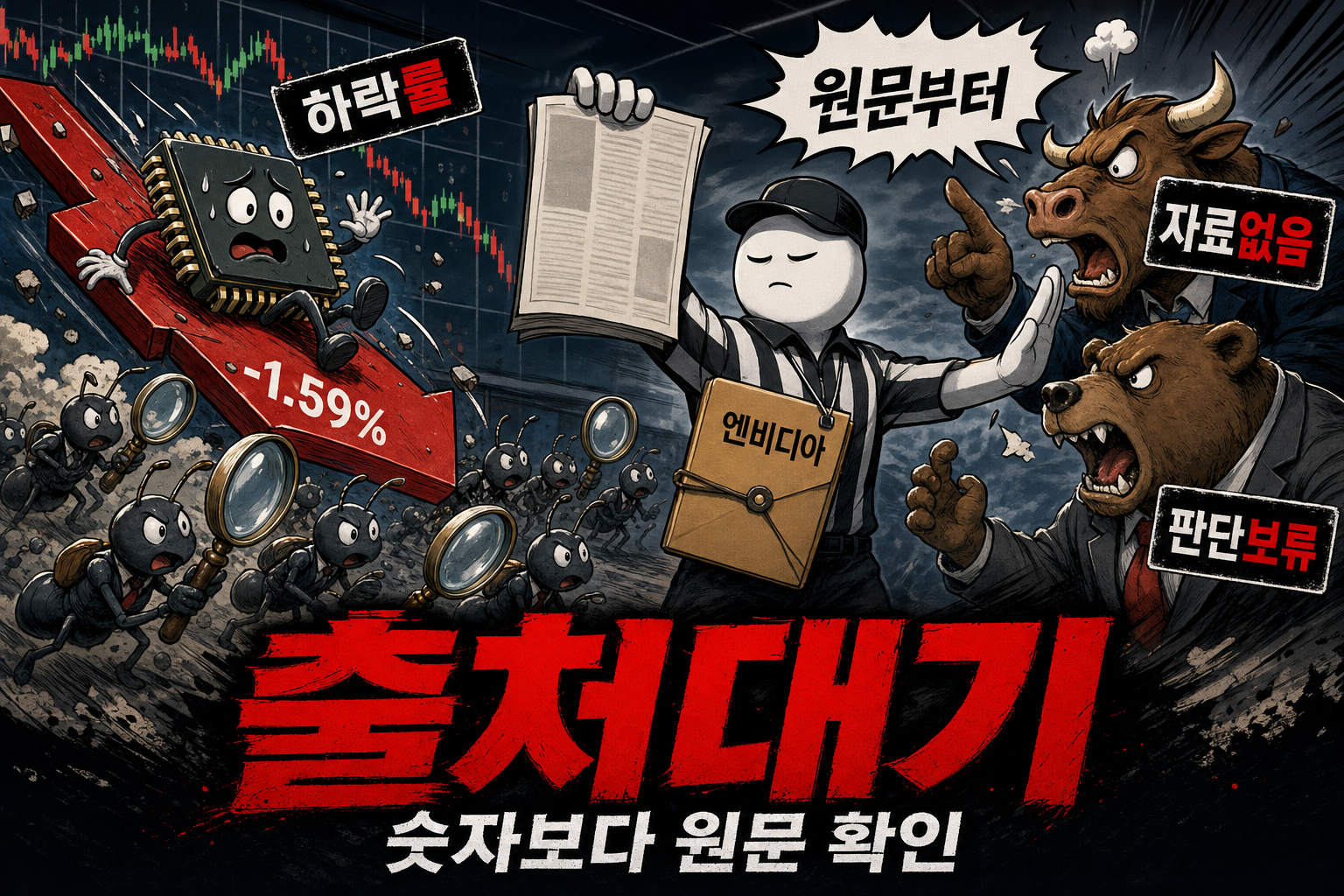 원문 확인 기다리는 엔비디아 하락